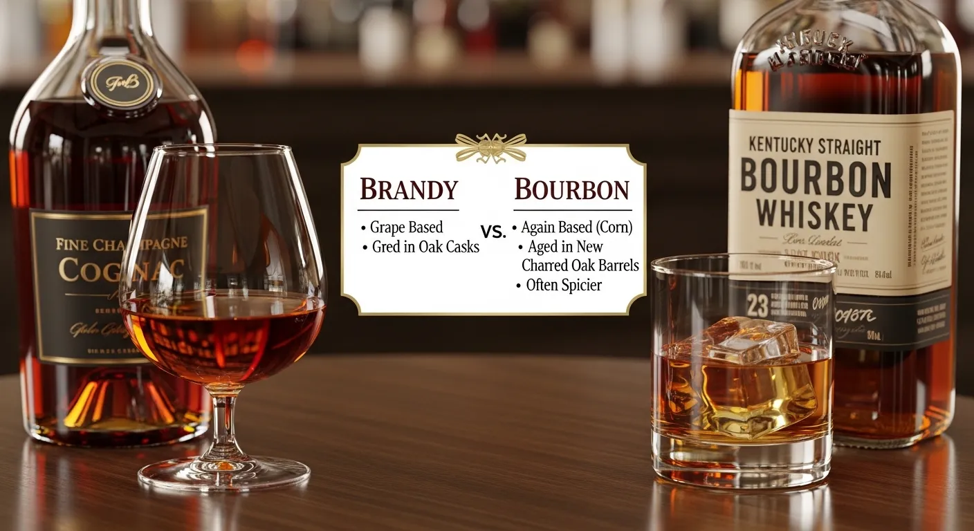 Difference Between Brandy and Bourbon