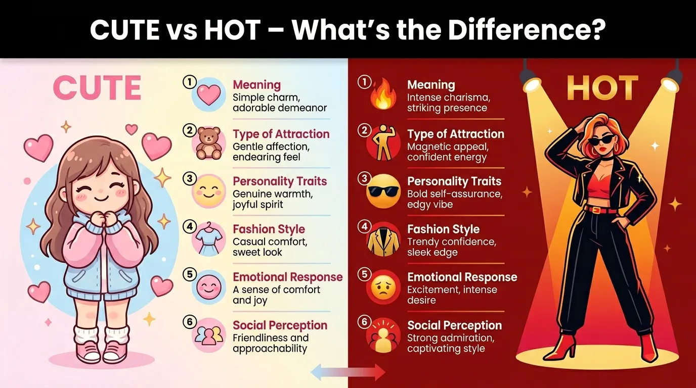 Difference Between Cute and Hot