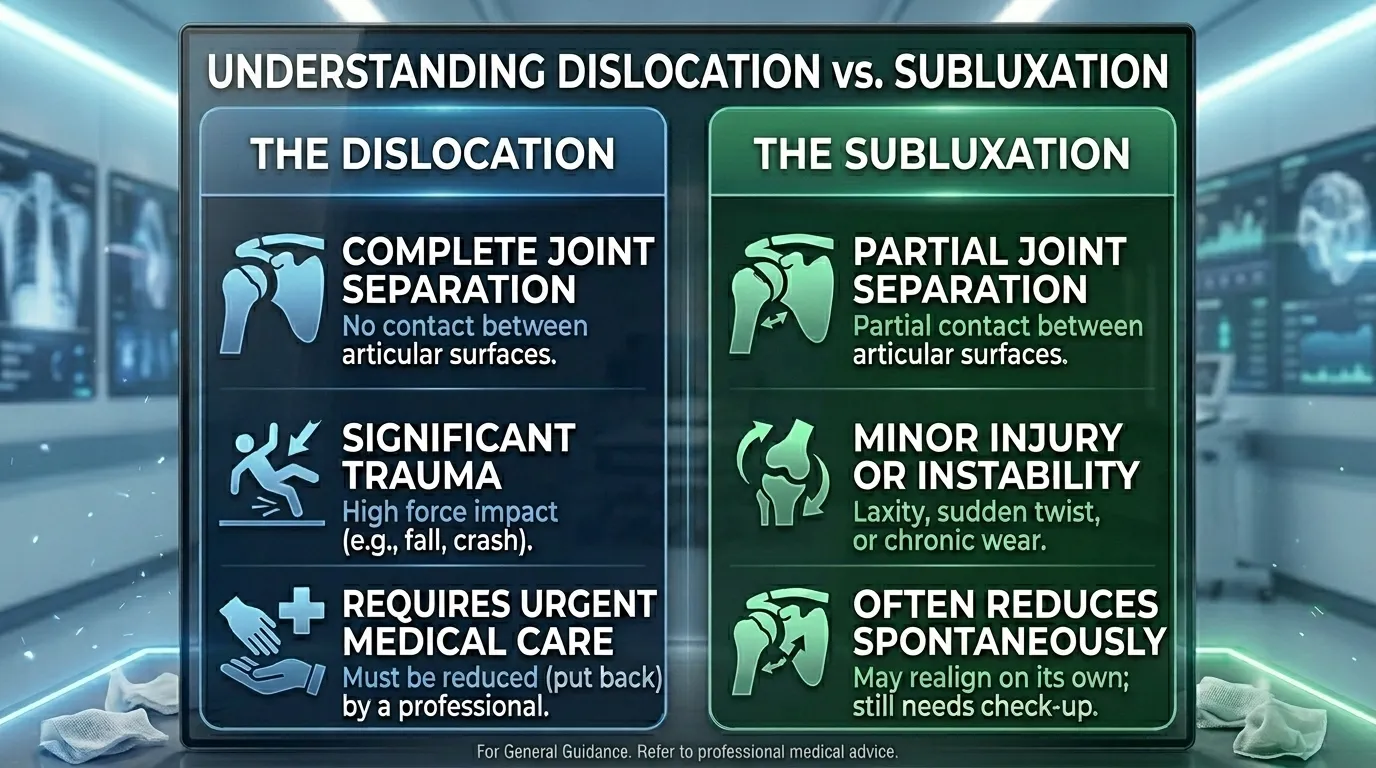 Difference Between Dislocation and Subluxation