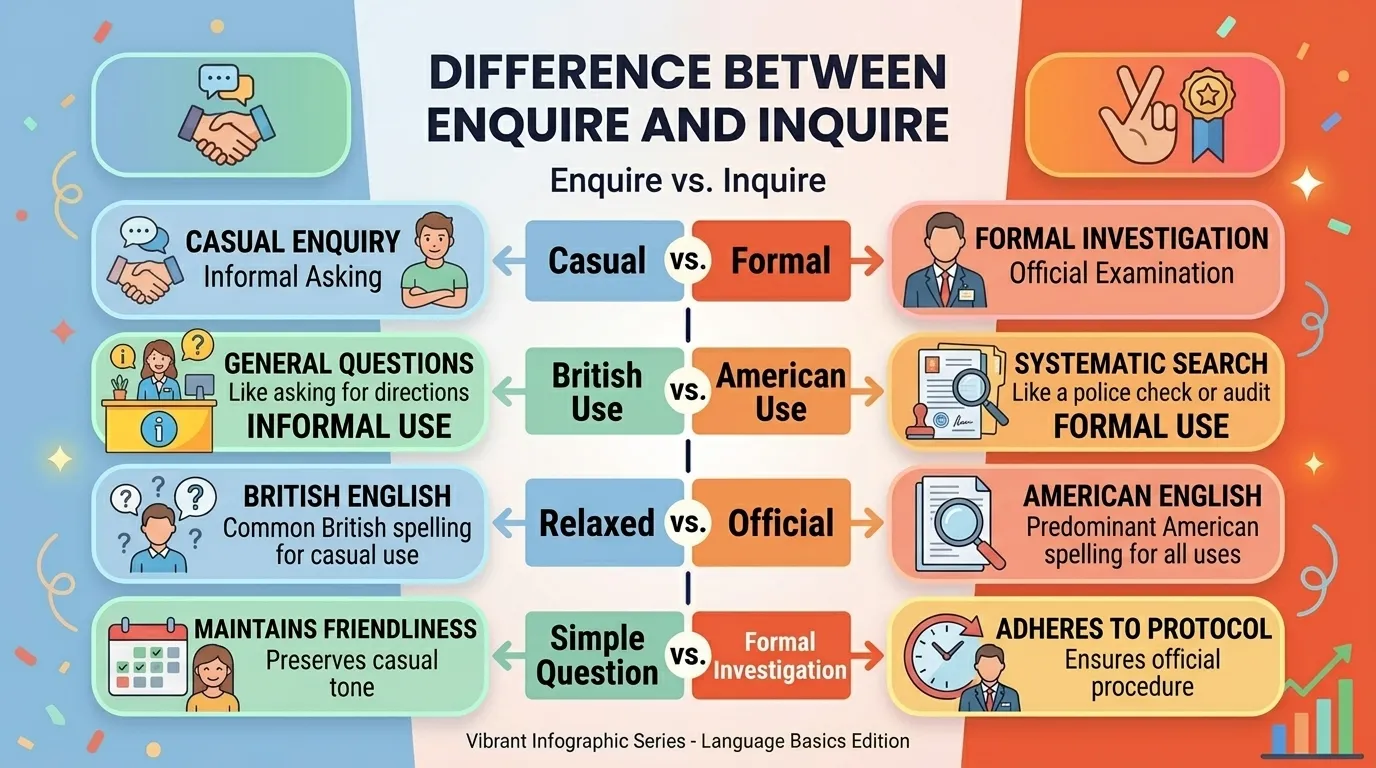 Difference Between Enquire and Inquire