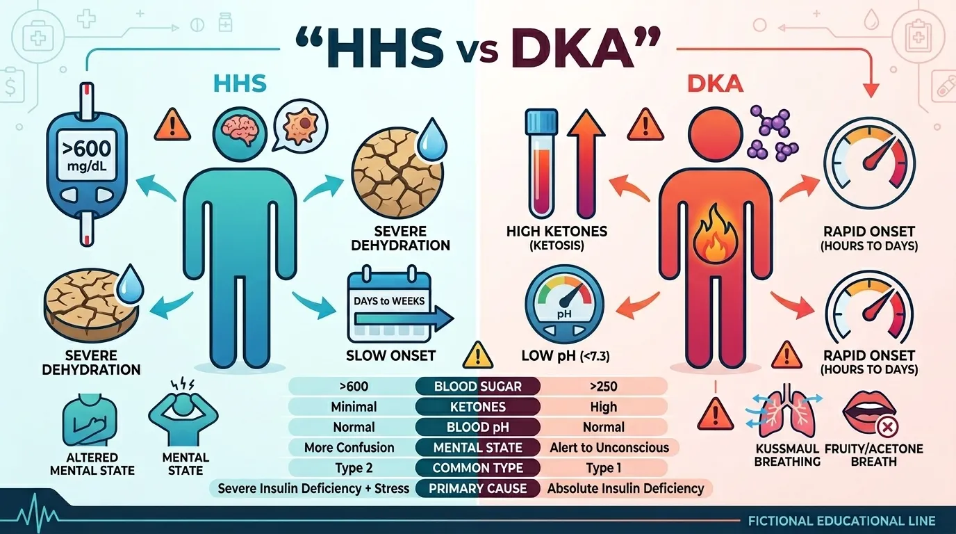 Difference Between HHS and DKA