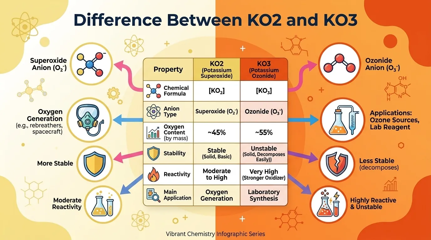 Difference Between KO2 and KO3
