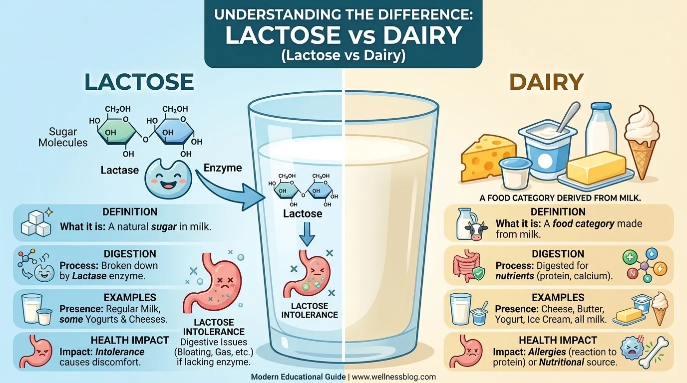 Difference Between Lactose and Dairy