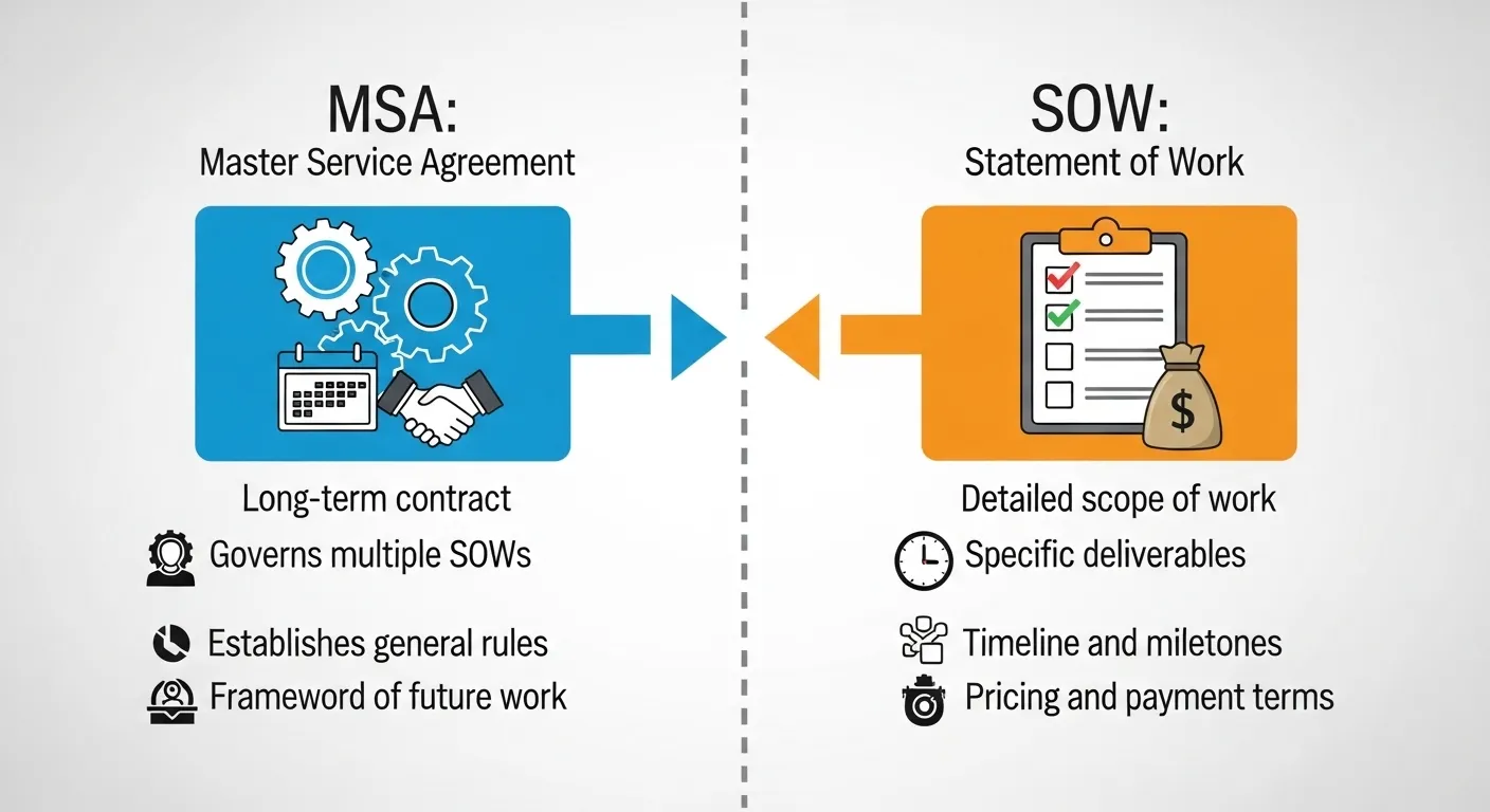 Difference Between MSA and SOW