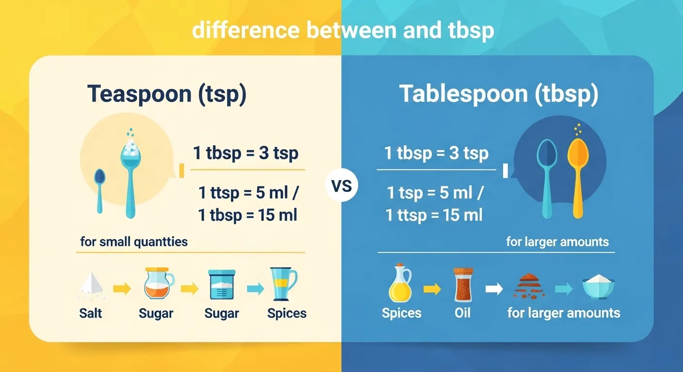 Difference Between Tsp and Tbsp