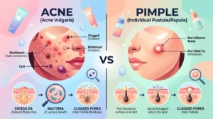 Acne vs Pimple