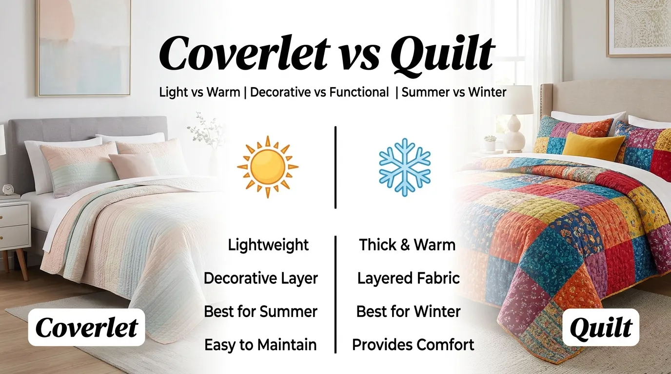 Coverlet vs Quilt