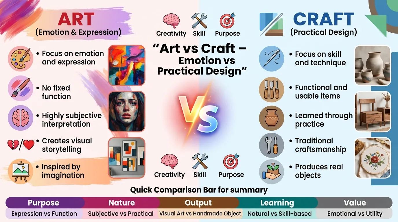 Difference Between Art and Craft