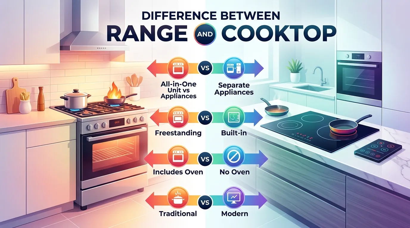 Difference Between Range and Cooktop
