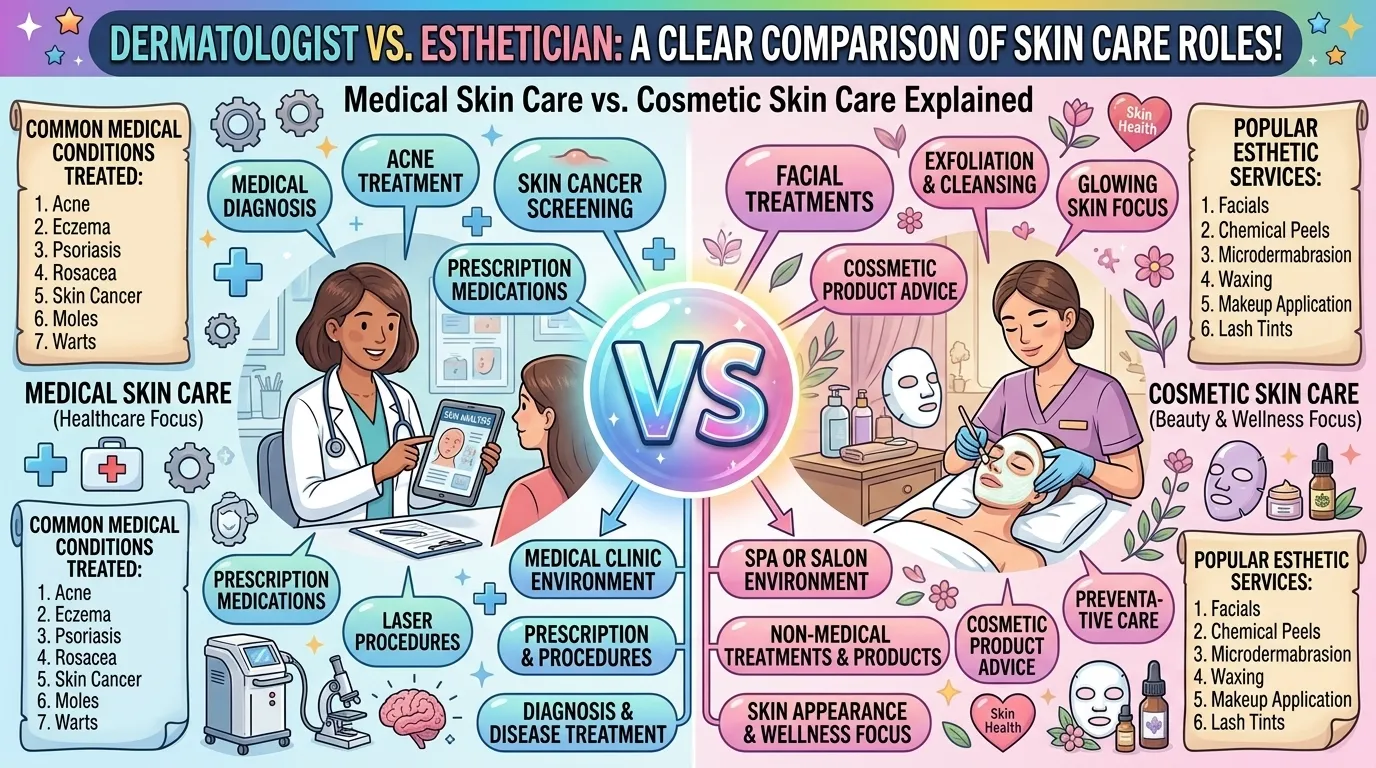 Difference Between Dermatologist and Esthetician