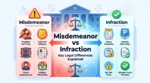Difference Between Misdemeanor and Infraction