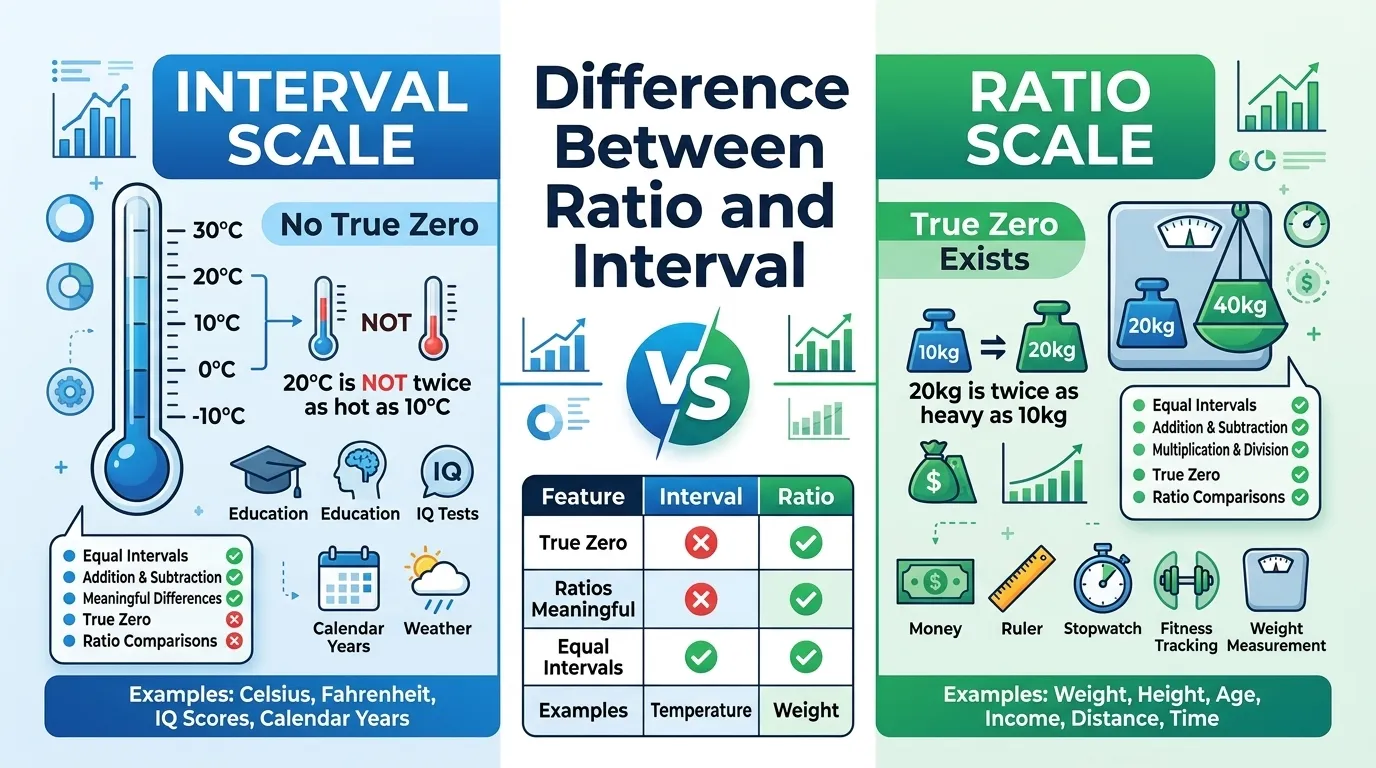 Difference Between Ratio and Interval