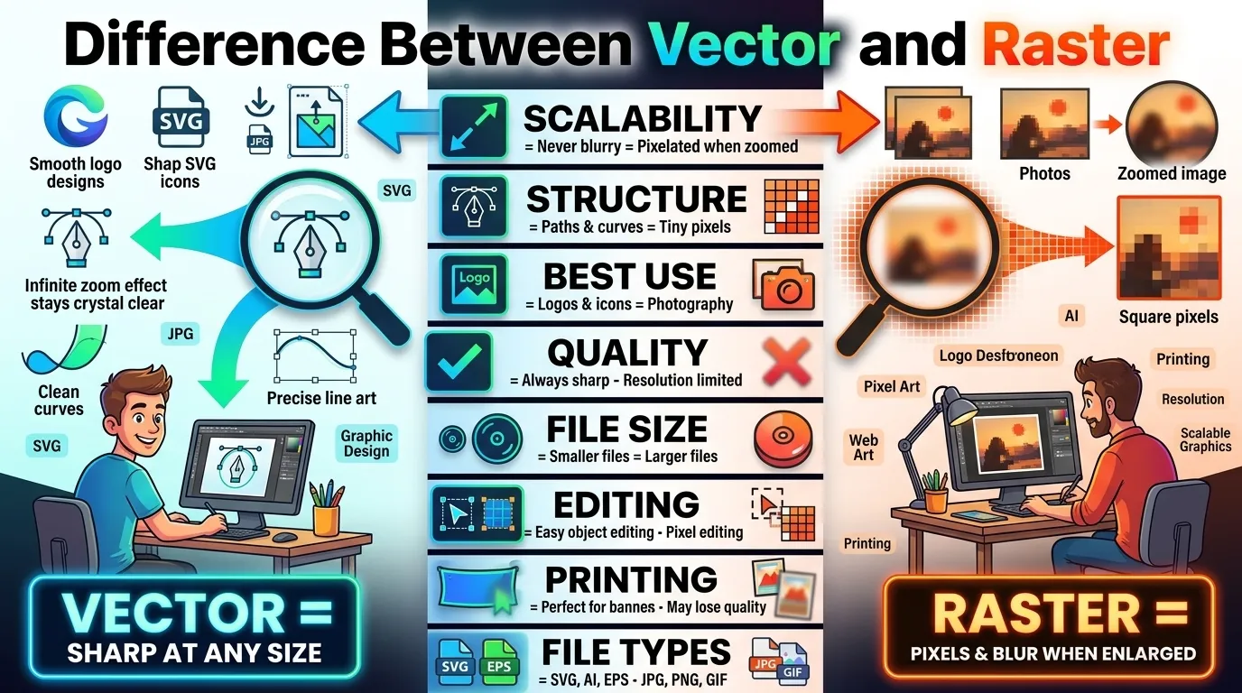 Difference Between Vector and Raster