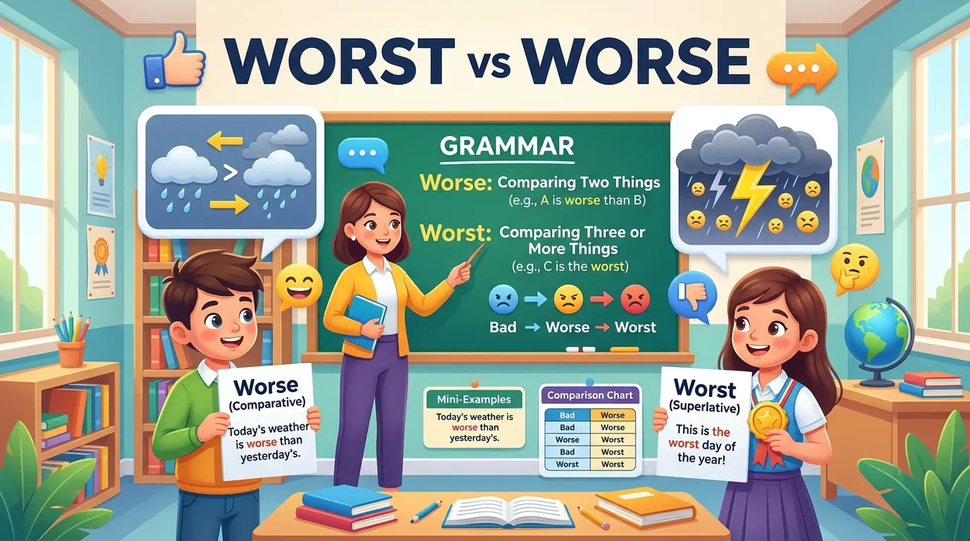 Difference Between Worst and Worse