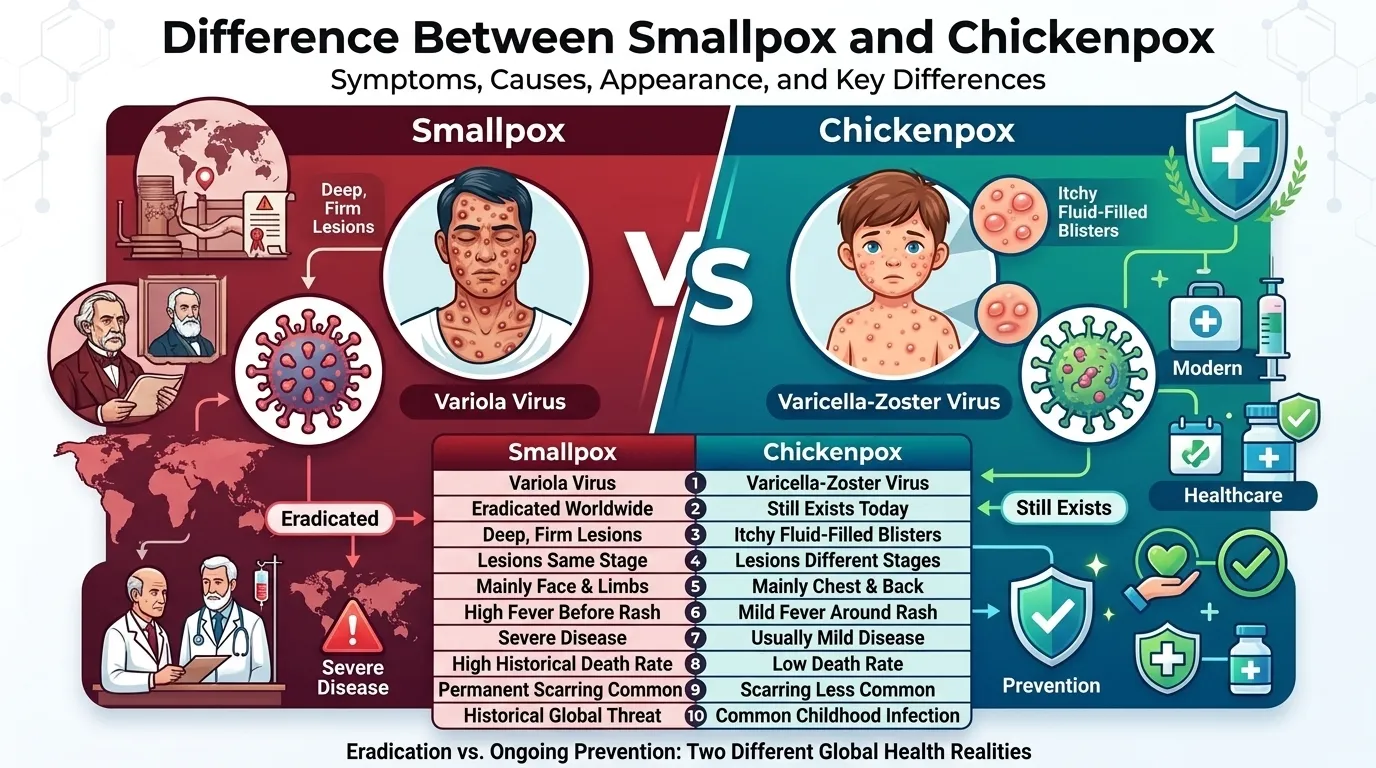 Difference Between Smallpox and Chickenpox